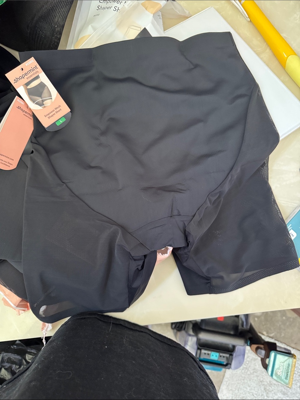 Shapermint Black High-Waist Body-Smoothing Shorts